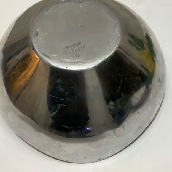Vintage NAMBE #527 Metal-Alloy 9.25" TRI-CORNER Modern Display Serving Bowl. - Picture 4 of 4